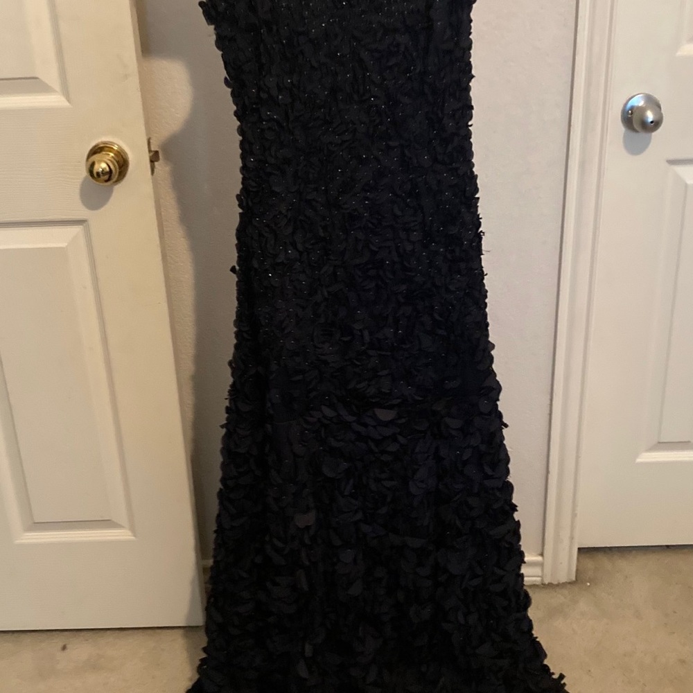 Navy blue . Long dress.